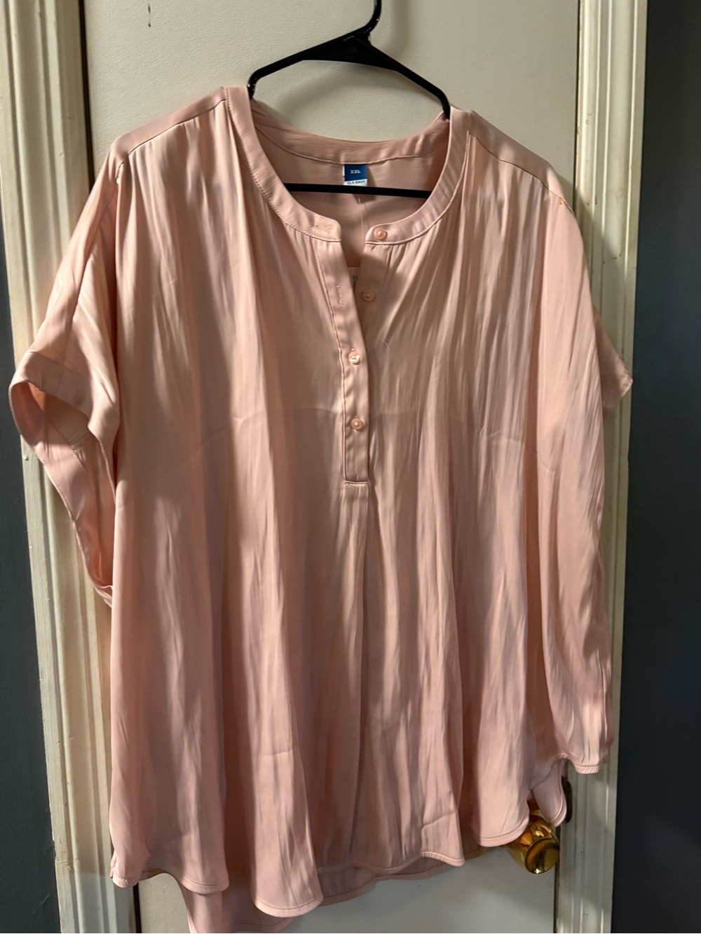 Old Navy Light Pink Women's Henley Blouse size XXL